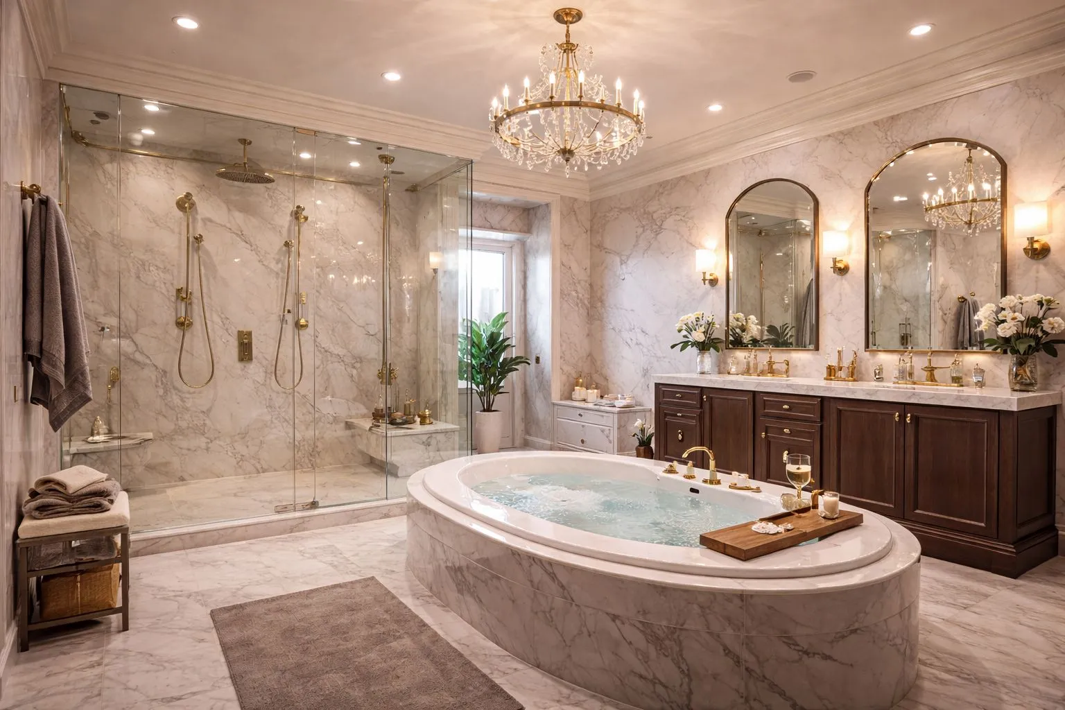 Illustrative minimalist wet room style