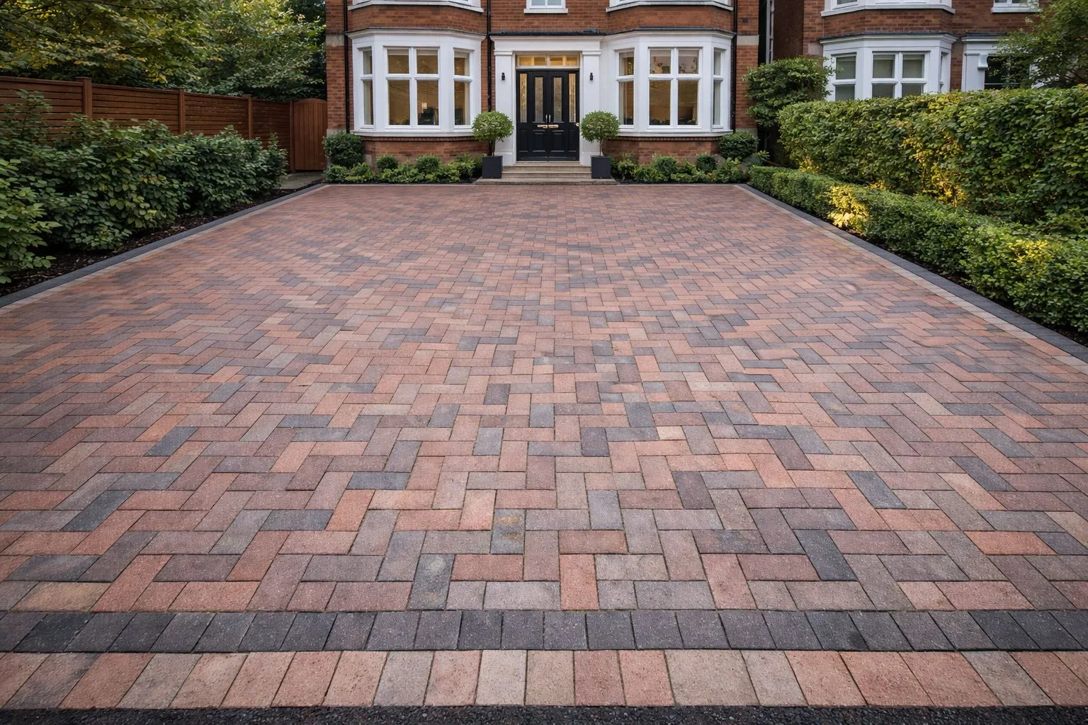 Block-paved driveway in Chelsea townhouse
