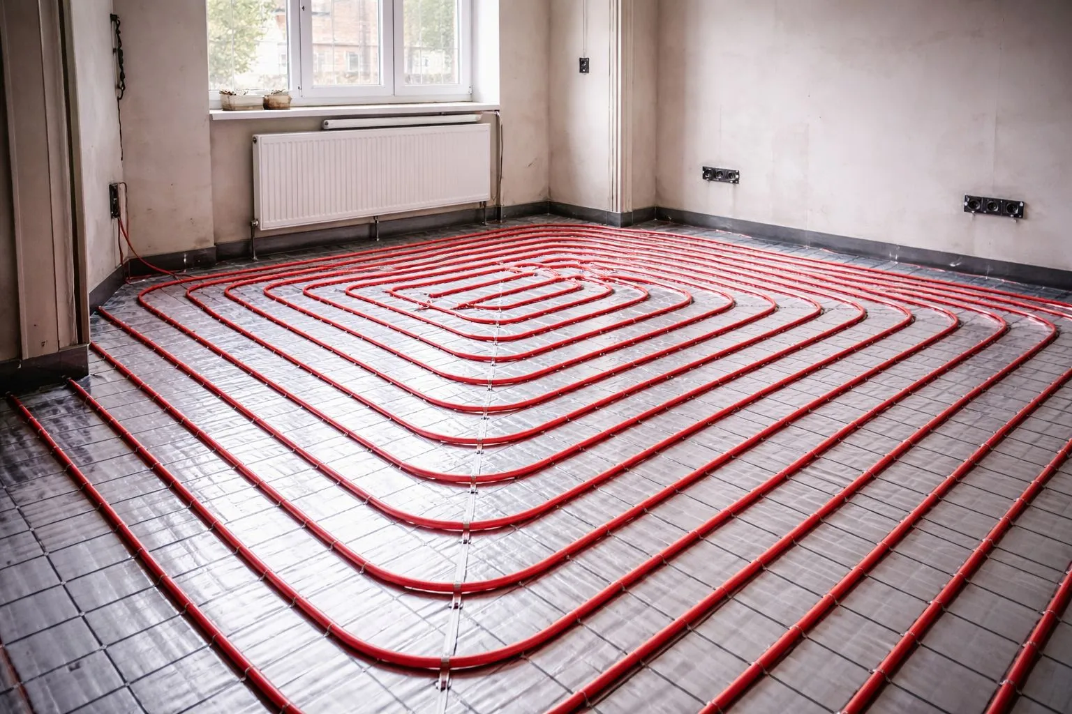 Illustrative underfloor heating system style